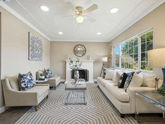 Fireplace, Interior, Living room, Recessed Lighting