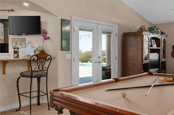 Billiard Table, Game Room, Interior, Recessed Lighting