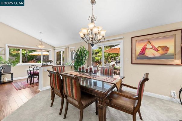 Chandelier, Dining room, Interior, Pendant Lights, Wood Texture Flooring