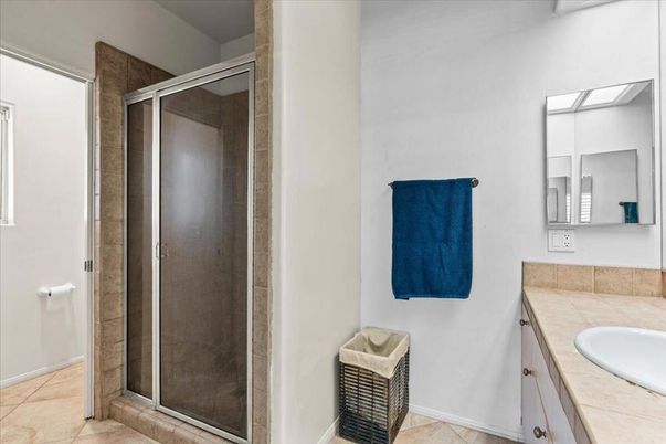 Bathroom, Glass Shower, Interior, Tile Countertops