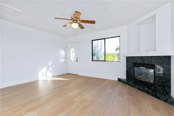 Empty room, Fireplace, Interior, Wood Texture Flooring