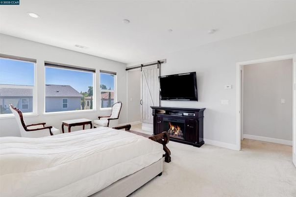 Bedroom, Fireplace, Interior, Recessed Lighting