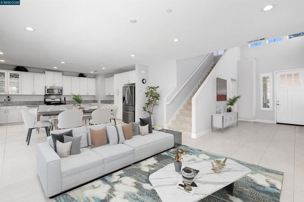 Dining room, Interior, Kitchen, Living room, Recessed Lighting, Stainless Steel Appliances