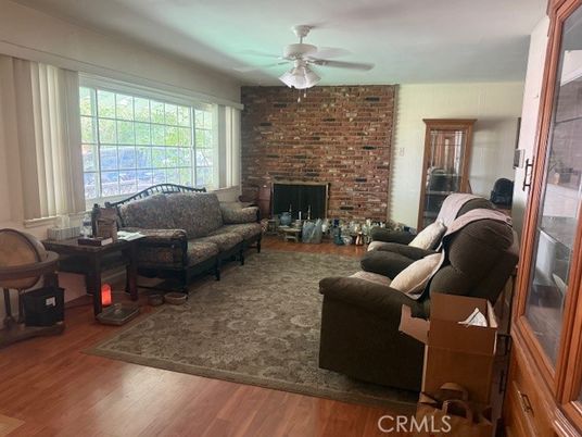 Fireplace, Interior, Living room, Stone Walls, Wood Texture Flooring