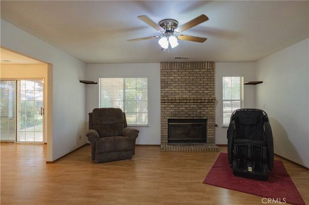 Empty room, Fireplace, Interior, Wood Texture Flooring