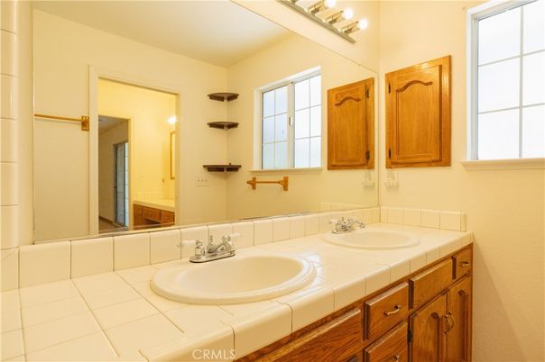 Bathroom, Dual Sink Vanities, Interior, Tile Countertops