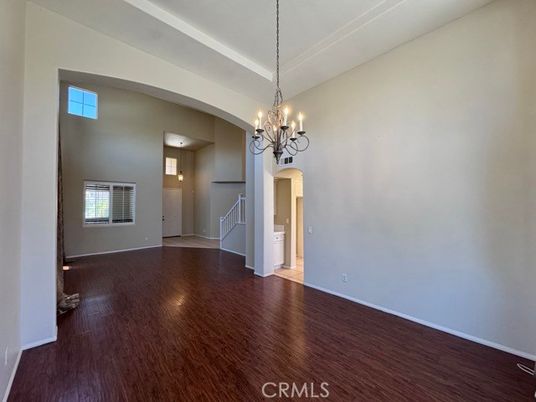 Chandelier, Empty room, Interior, Wood Texture Flooring