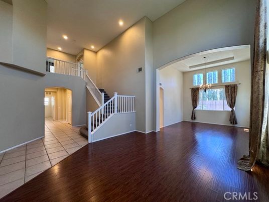 Chandelier, Interior, Recessed Lighting, Wood Texture Flooring