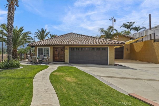 Attached, Backyard, Exterior, Facade, Mediterranean