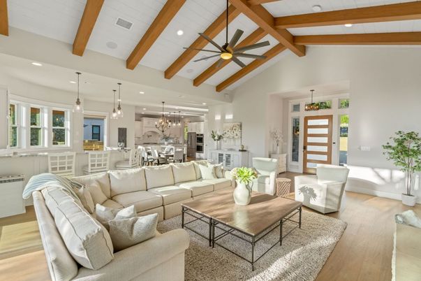 Dining room, Interior, Kitchen, Living room, Pendant Lights, Recessed Lighting, Wooden Beams, Wood Texture Flooring
