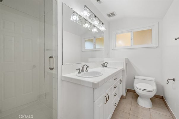 Bathroom, Glass Shower, Interior, Tile Countertops