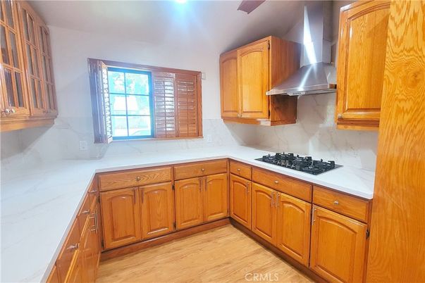 Interior, Kitchen, Marble Walls, Wood Texture Flooring