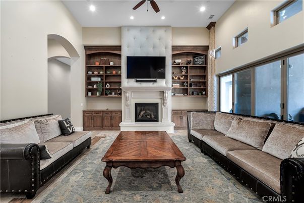 Fireplace, Interior, Living room, Recessed Lighting