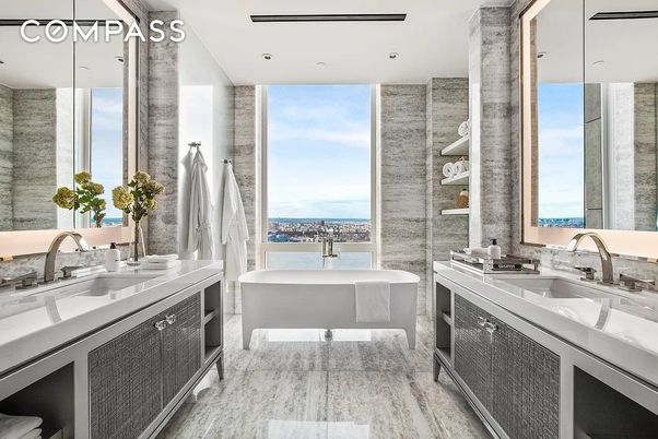 Bathroom, Dual Sink Vanities, Free Standing Baths, Interior, Recessed Lighting, Water