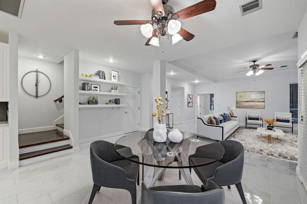 Dining room, Interior, Living room, Recessed Lighting