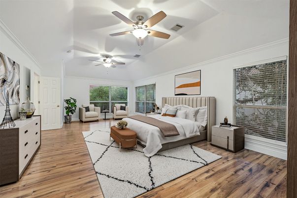 Bedroom, Interior, Wood Texture Flooring