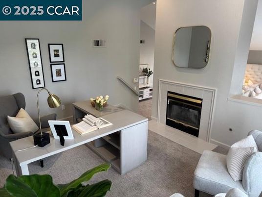 Fireplace, Home Office, Interior