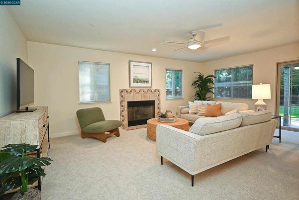 Fireplace, Interior, Living room, Recessed Lighting