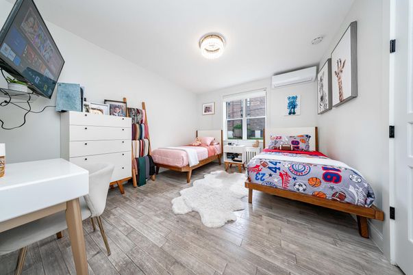 Bedroom, Interior, Wood Texture Flooring