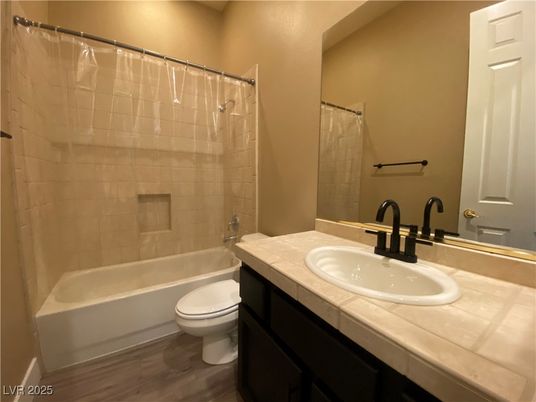 Bathroom, Interior, Tile Countertops, Wood Texture Flooring