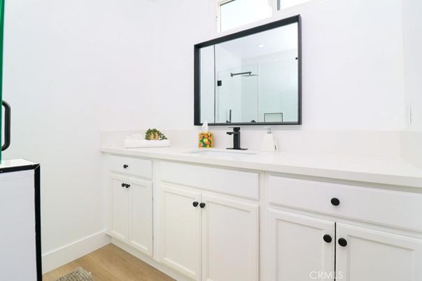 Bathroom, Dual Sink Vanities, Interior, Wood Texture Flooring