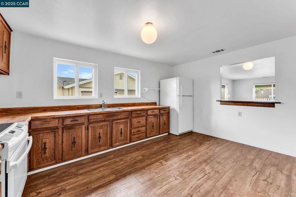 Interior, Kitchen, Wood Texture Flooring