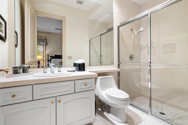 Bathroom, Glass Shower, Interior, Tile Countertops