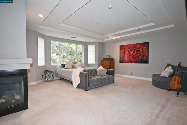 Bedroom, Fireplace, Interior, Recessed Lighting