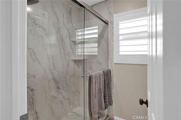 Bathroom, Glass Shower, Interior, Marble Walls