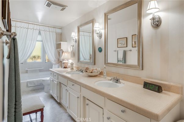 Bathroom, Dual Sink Vanities, Interior, Tile Countertops