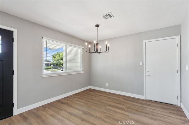 Chandelier, Empty room, Interior, Pendant Lights, Wood Texture Flooring