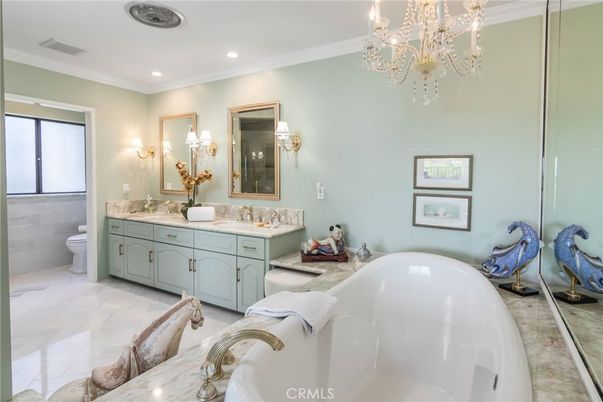 Bathroom, Chandelier, Interior