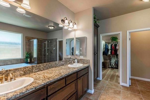 Bathroom, Dual Sink Vanities, Glass Shower, Interior