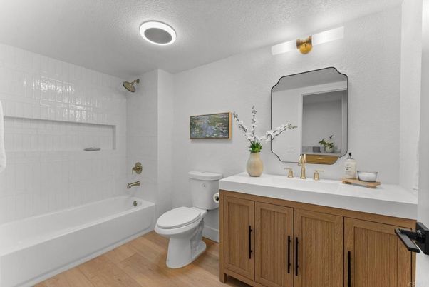 Bathroom, Interior, Wood Texture Flooring