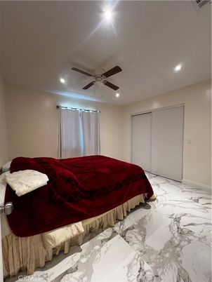 Bedroom, Interior, Marble, Recessed Lighting