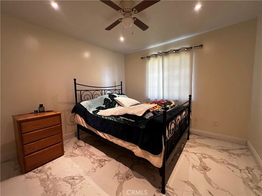 Bedroom, Interior, Marble, Recessed Lighting