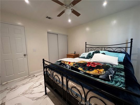 Bedroom, Interior, Marble, Recessed Lighting