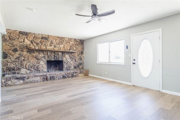 Fireplace, Interior, Stone Walls, Wood Texture Flooring