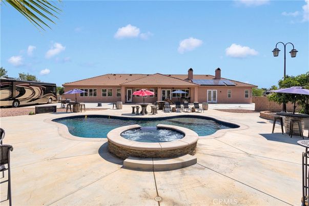 Exterior, Pool, Solar Panels