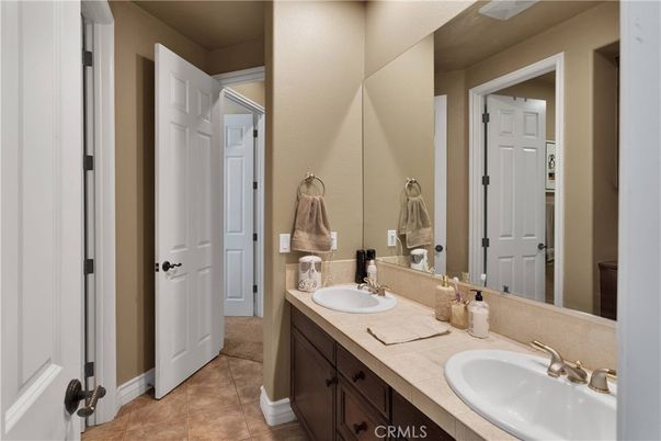 Bathroom, Dual Sink Vanities, Interior, Tile Countertops