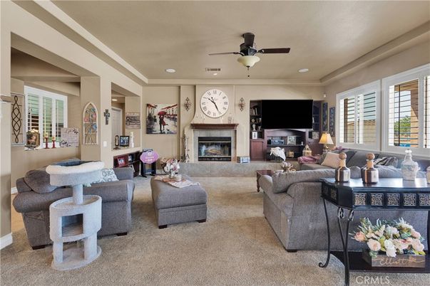 Fireplace, Interior, Living room, Recessed Lighting