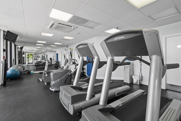 Fitness Equipment, Gym, Interior, Recessed Lighting