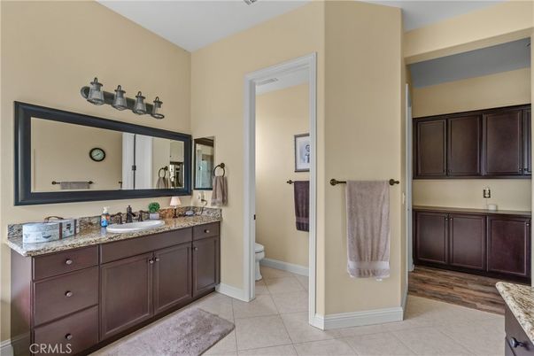 Bathroom, Dual Sink Vanities, Interior, Wood Texture Flooring
