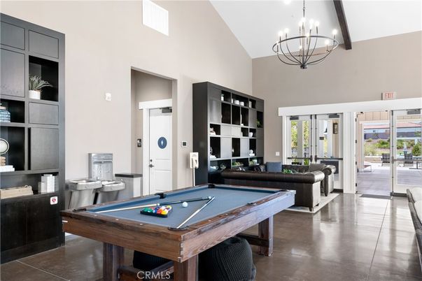 Billiard Table, Chandelier, Game Room, Interior, Living room, Pendant Lights