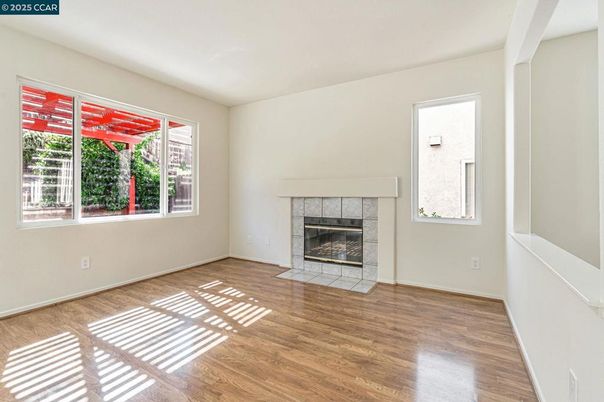 Empty room, Fireplace, Interior, Wood Texture Flooring