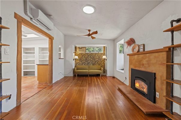 Fireplace, Interior, Wood Texture Flooring