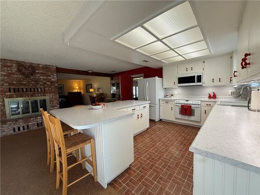Interior, Kitchen, Stainless Steel Appliances, Stone Walls
