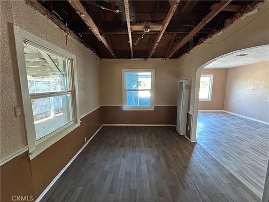 Empty room, Interior, Wooden Beams, Wooden Ceilings, Wood Texture Flooring