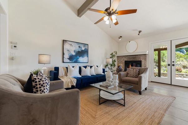 Fireplace, Interior, Living room, Wooden Beams