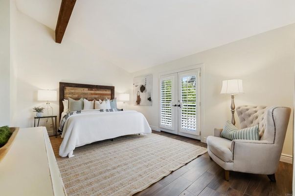 Bedroom, Interior, Wooden Beams, Wood Texture Flooring